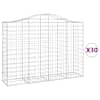 vidaXL kaarekujulised gabioonkorvid 30 tk, 200x50x140/160 cm, raud