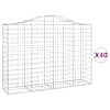 vidaXL kaarekujulised gabioonkorvid 40 tk, 200x50x140/160 cm, raud