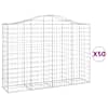 vidaXL kaarekujulised gabioonkorvid 50 tk, 200x50x140/160 cm, raud