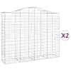 vidaXL kaarekujulised gabioonkorvid 2 tk, 200x50x160/180 cm, raud