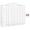 vidaXL kaarekujulised gabioonkorvid 8 tk, 200x50x160/180 cm, raud