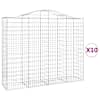 vidaXL kaarekujulised gabioonkorvid 10 tk, 200x50x160/180 cm, raud