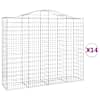 vidaXL kaarekujulised gabioonkorvid 14 tk, 200x50x160/180 cm, raud