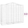 vidaXL kaarekujulised gabioonkorvid 18 tk, 200x50x160/180 cm, raud
