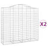 vidaXL kaarekujulised gabioonkorvid 2 tk, 200x50x180/200 cm, raud