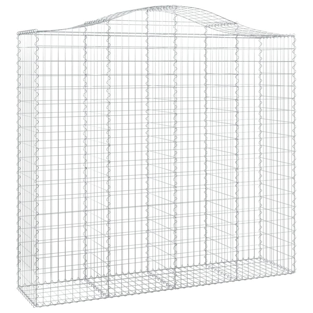 vidaXL Oblúkové gabionové koše 7ks 200x50x180/200cm pozinkované železo