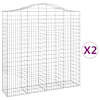 vidaXL kaarekujulised gabioonkorvid 2 tk, 200x50x200/220 cm, raud