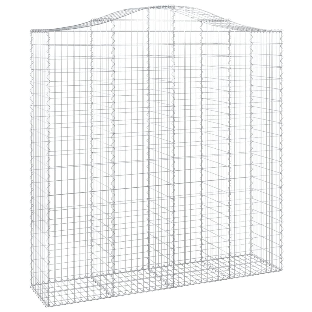 Kosze gabionowe, 11 szt, 200x50x200/220cm, galwanizowane żelazo