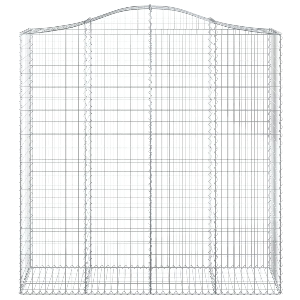 Kosze gabionowe, 11 szt, 200x50x200/220cm, galwanizowane żelazo