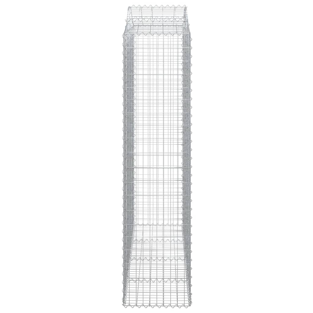 Kosze gabionowe, 11 szt, 200x50x200/220cm, galwanizowane żelazo