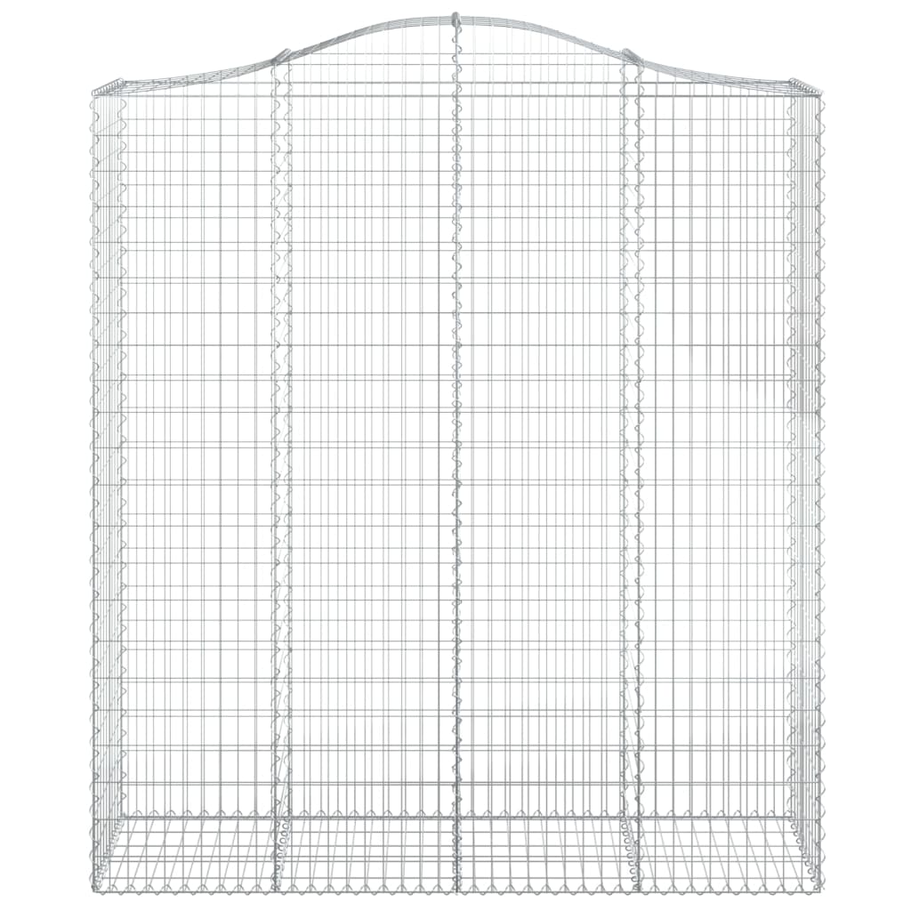 Coșuri gabion arcuite, 2 buc, 200x50x220/240cm, fier galvanizat