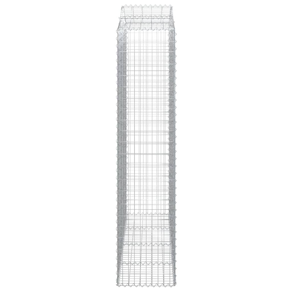 Coșuri gabion arcuite, 2 buc, 200x50x220/240cm, fier galvanizat