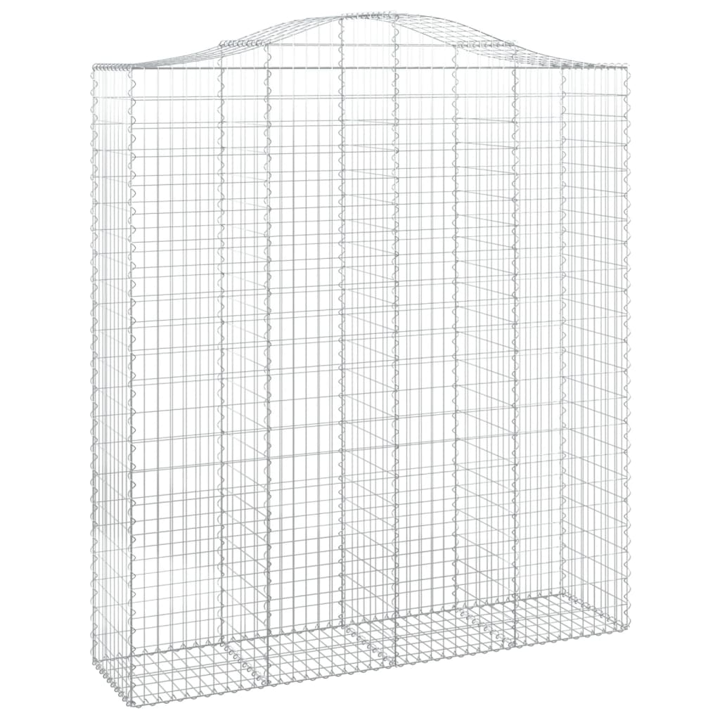 vidaXL Schanskorven 4 st gewelfd 200x50x220/240 cm ijzer afbeelding