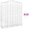 vidaXL kaarekujulised gabioonkorvid 10 tk, 200x50x220/240 cm, raud