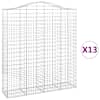 vidaXL kaarekujulised gabioonkorvid 13 tk, 200x50x220/240 cm, raud