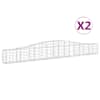 vidaXL kaarekujulised gabioonkorvid 2 tk, 400x30x40/60 cm, raud