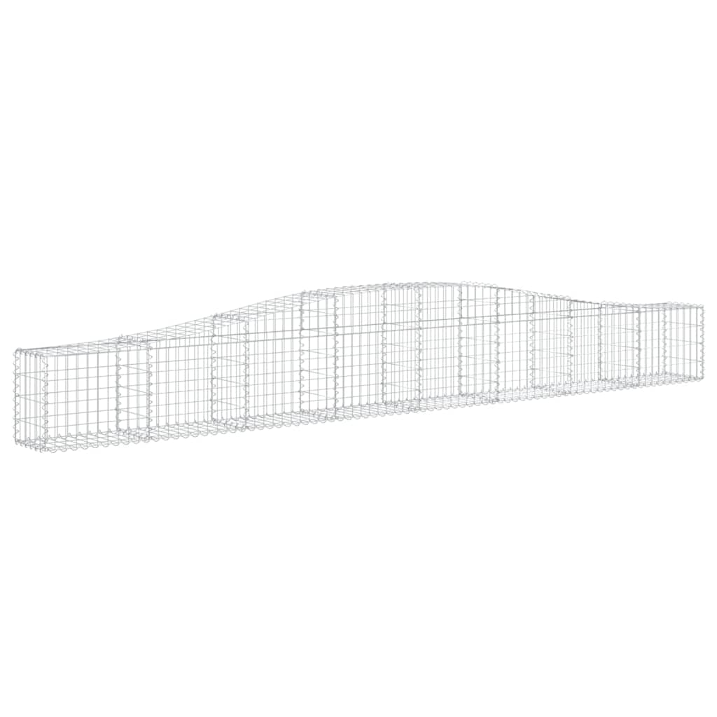 2 db íves horganyzott vas gabion kosár 400x30x40/60 cm