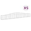 vidaXL kaarekujulised gabioonkorvid 5 tk, 400x30x40/60 cm, raud