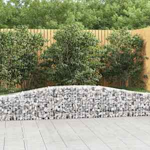 Obokane gabion košare 5 kosi 400x30x40/60 cm pocinkano železo
