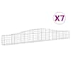 vidaXL kaarekujulised gabioonkorvid 7 tk, 400x30x40/60 cm, raud
