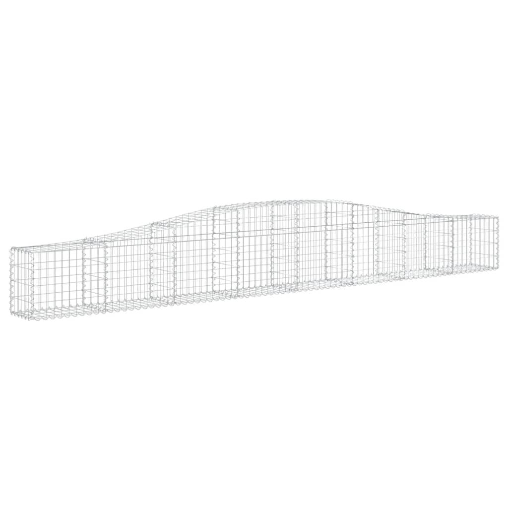 7 db íves horganyzott vas gabion kosár 400x30x40/60 cm