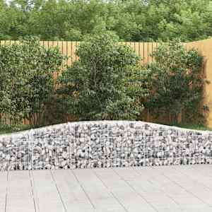 Obokane gabion košare 8 kosa 400x30x40/60 cm pocinkano železo