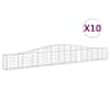 vidaXL kaarekujulised gabioonkorvid 10 tk, 400x30x40/60 cm, raud