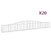 vidaXL kaarekujulised gabioonkorvid 20 tk, 400x30x40/60 cm, raud