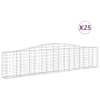 vidaXL kaarekujulised gabioonkorvid 25 tk, 400x30x80/100 cm, raud