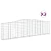 vidaXL kaarekujulised gabioonkorvid 3 tk, 400x30x100/120 cm, raud