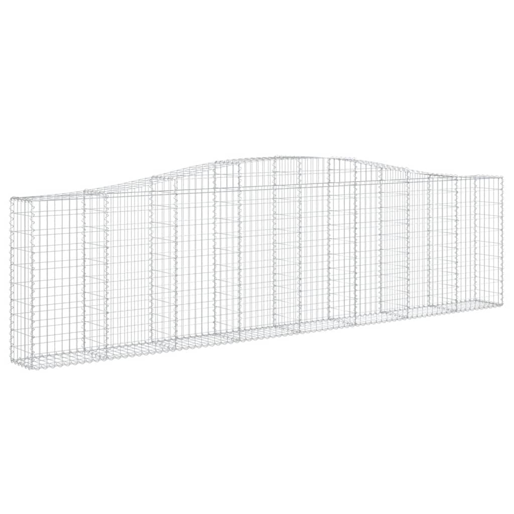 Coșuri gabion arcuite 15 buc, 400x30x100/120 cm fier galvanizat