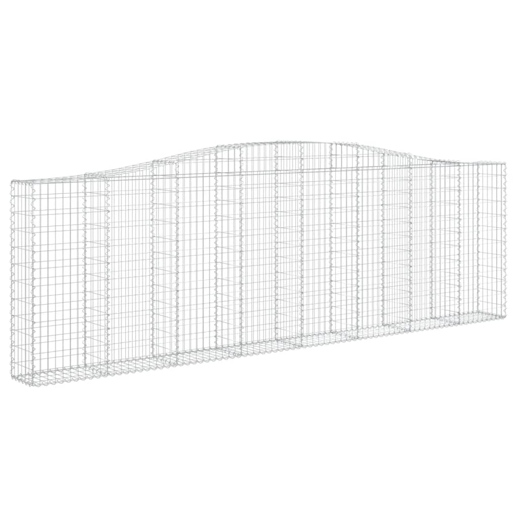 vidaXL Schanskorven 20 st gewelfd 400x30x120/140 cm ijzer afbeelding