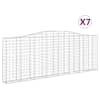 vidaXL kaarekujulised gabioonkorvid 7 tk, 400x30x140/160 cm, raud