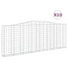 vidaXL kaarekujulised gabioonkorvid 10 tk, 400x30x140/160 cm, raud