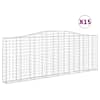 vidaXL kaarekujulised gabioonkorvid 15 tk, 400x30x140/160 cm, raud