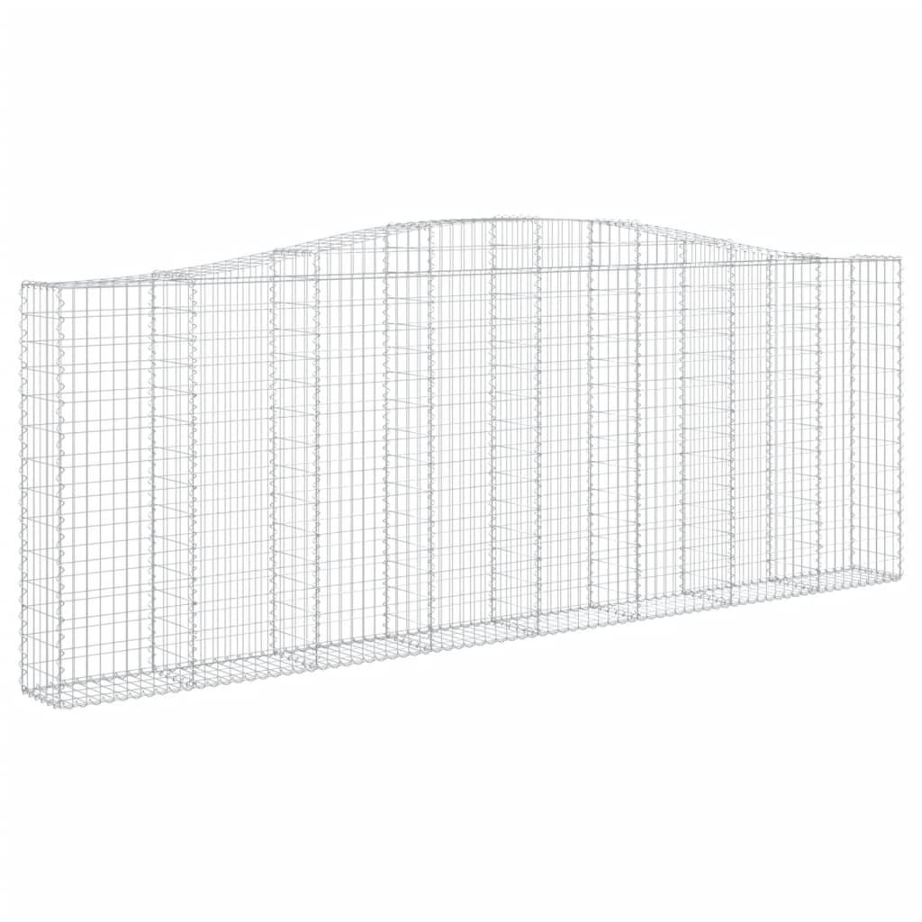 Thumbnail - vidaXL Gabionen mit Hochbogen 15Stk. 400x30x140/160cm Verzinktes Eisen