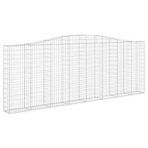 Klenuté gabionové koše 2 ks 400x30x140/160cm pozinkované železo - obrázek 3