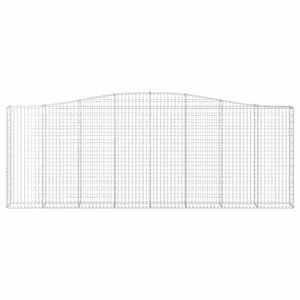 Klenuté gabionové koše 2 ks 400x30x140/160cm pozinkované železo - obrázek 4
