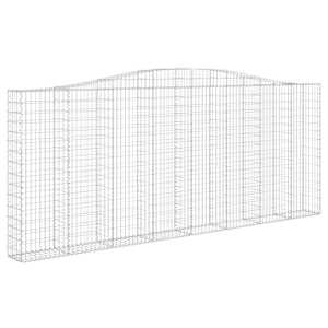 Klenuté gabionové koše 2 ks 400x30x160/180cm pozinkované železo - obrázek 3