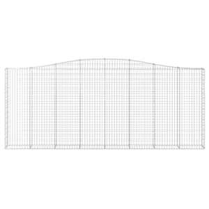 Klenuté gabionové koše 2 ks 400x30x160/180cm pozinkované železo - obrázek 4