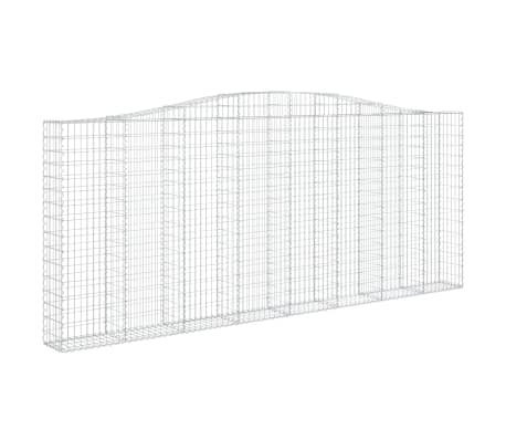 vidaXL Paniers &agrave; gabions arqu&eacute;s 3 pcs 400x30x160/180 cm Fer galvanis&eacute;