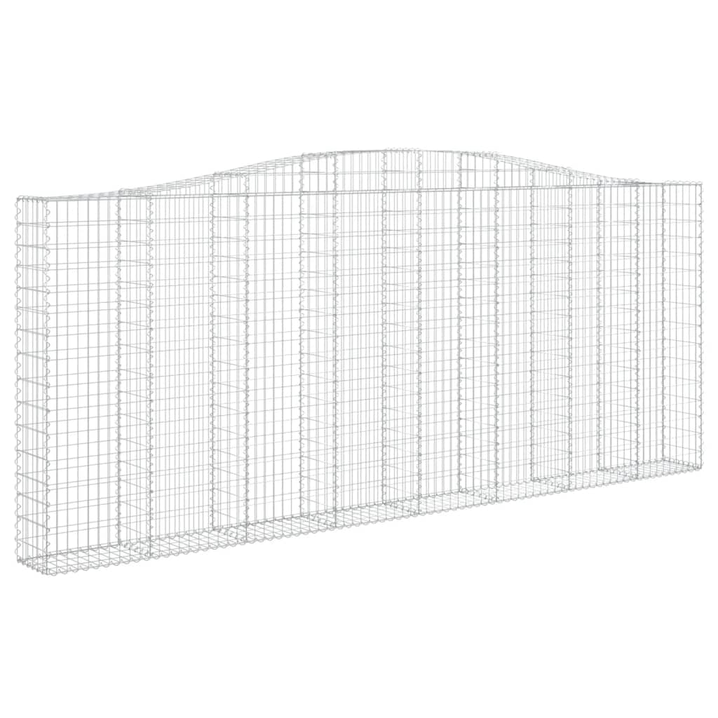 vidaXL Schanskorven 8 st gewelfd 400x30x160/180 cm ijzer afbeelding