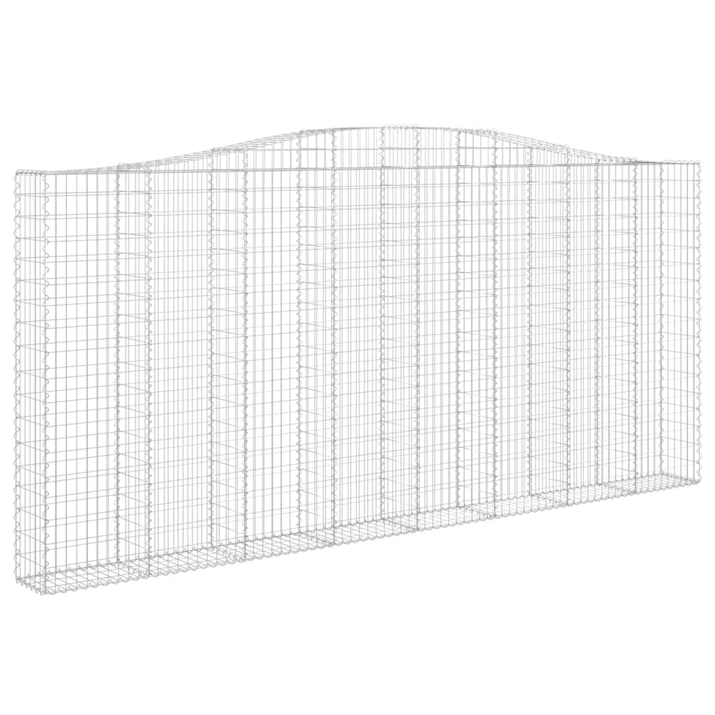 vidaXL Schanskorven 9 st gewelfd 400x30x180/200 cm ijzer afbeelding