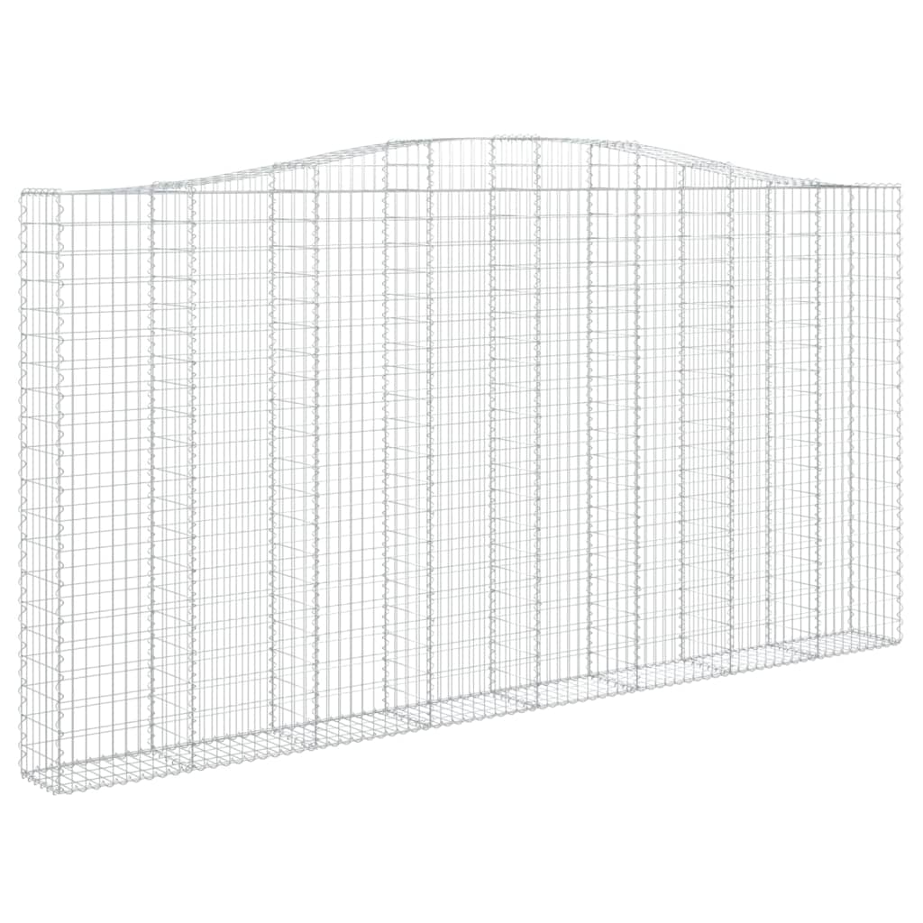 vidaXL Schanskorven 2 st gewelfd 400x30x200/220 cm ijzer afbeelding