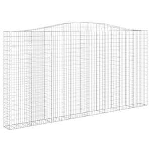 Klenuté gabionové koše 2 ks 400x30x200/220cm pozinkované železo - obrázek 3
