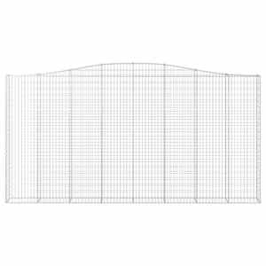 Klenuté gabionové koše 2 ks 400x30x200/220cm pozinkované železo - obrázek 4