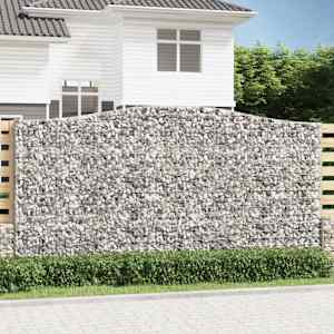 Klenuté gabionové koše 2 ks 400x30x200/220cm pozinkované železo - obrázek 1