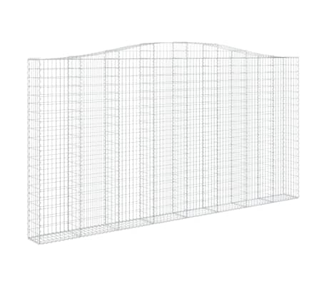 vidaXL Paniers &agrave; gabions arqu&eacute;s 4 pcs 400x30x200/220 cm Fer galvanis&eacute;