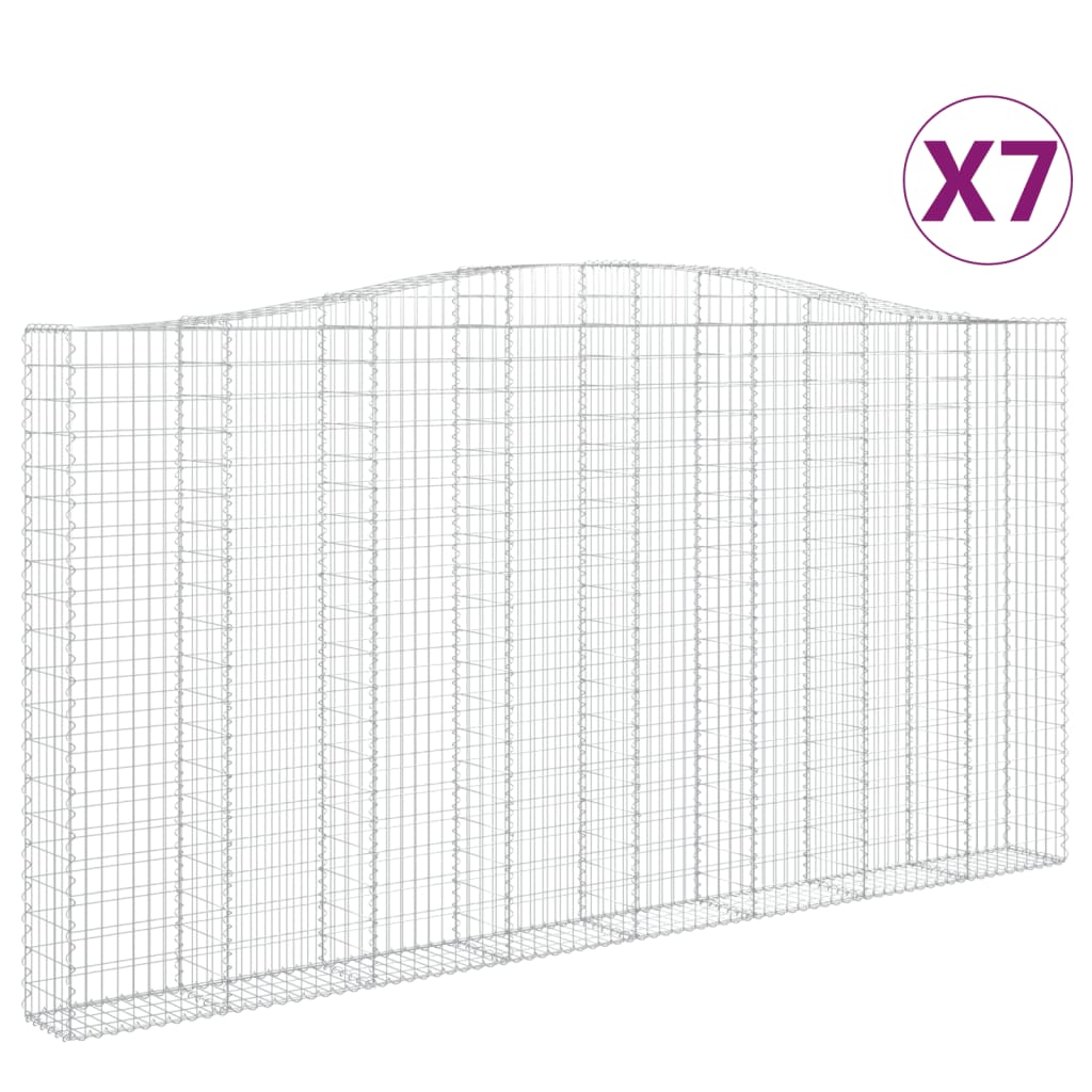 Габионни кошници арка 7 бр 400x30x200/220 см поцинковано желязо