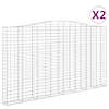 vidaXL kaarekujulised gabioonkorvid 2 tk, 400x30x220/240 cm, raud